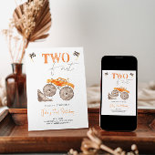 TWO Snel Oranje Monstertruck Uitnodiging