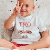 TWO Snel Rode Race Auto Verjaardags T-Shirt