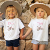 TWO Snel Roze Dirt Bike Verjaardags T-shirt