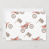 TWO Snel Verjaardagsuitnodiging | Dirt Bike Kaart (Achterkant)