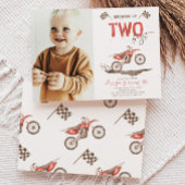 TWO Snel Verjaardagsuitnodiging | Dirt Bike Kaart