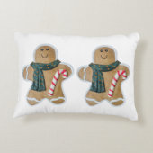 Two snowman biscuits accent kussen (Achterkant)