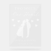 Two Souls, One Heart Custom Wedding Acryl Bord (Voorkant)