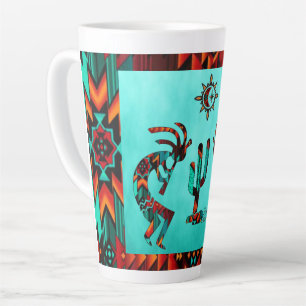 Two Southwest Kokopelli Latte Mok