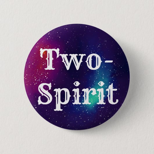 Two-Spirit Galaxy Identiteit Ronde Button 5,7 Cm (Voorkant)