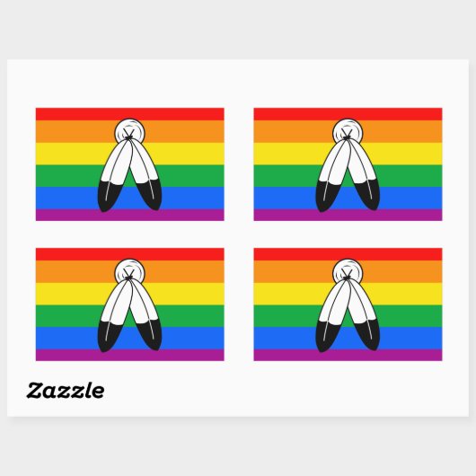 Two-Spirit LGBTQ+ Pride Flag Rechthoekige Sticker (Vel)