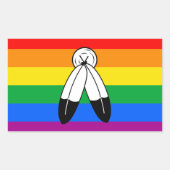 Two-Spirit LGBTQ+ Pride Flag Rechthoekige Sticker (Voorkant)