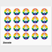 Two-Spirit LGBTQ+ Pride Flag Ronde Sticker (Vel)