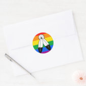 Two-Spirit LGBTQ+ Pride Flag Ronde Sticker (Envelop)
