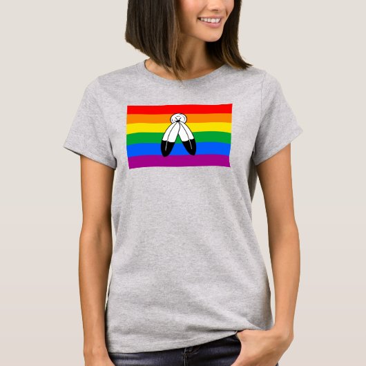 Two-Spirit LGBTQ+ Pride Flag T-shirt (Voorkant)