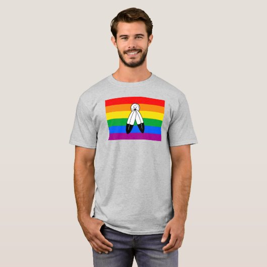 Two-Spirit LGBTQ+ Pride Flag T-shirt (Voorkant volledig)