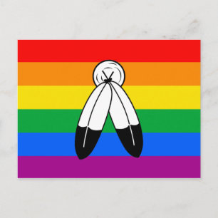 Two-Spirit LGBTQ+ Pride-vlag Briefkaart