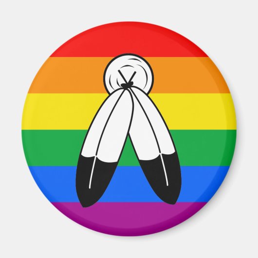Two-Spirit LGBTQ+ Pride-vlag Magneet (Voorkant)