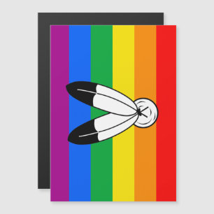 Two-Spirit LGBTQ+ Pride-vlag Magnetische Uitnodiging