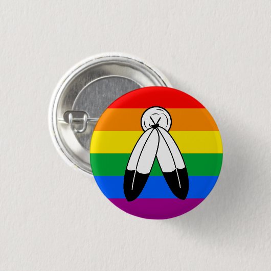 Two-Spirit LGBTQ+ Pride-vlag Ronde Button 3,2 Cm (Voorkant /achterkant)