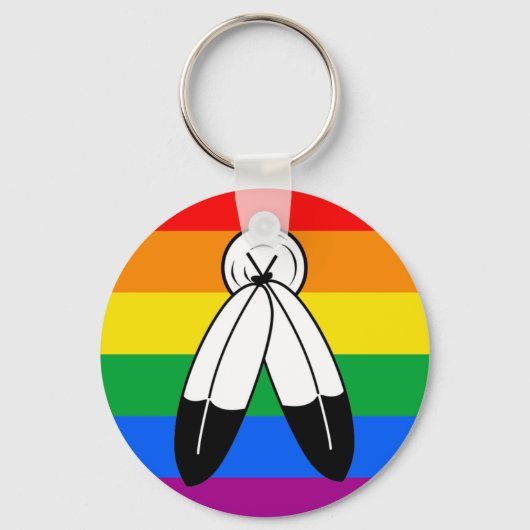 Two-Spirit LGBTQ+ Pride-vlag Sleutelhanger (Voorkant)