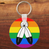 Two-Spirit LGBTQ+ Pride-vlag Sleutelhanger (Voorkant)