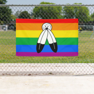 Two-Spirit LGBTQ+ Pride-vlag Spandoek