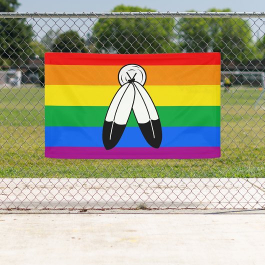 Two-Spirit LGBTQ+ Pride-vlag Spandoek (Insitu)