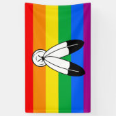 Two-Spirit LGBTQ+ Pride-vlag Spandoek (Verticaal)