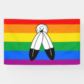 Two-Spirit LGBTQ+ Pride-vlag Spandoek (Horizontaal)