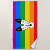 Two-Spirit LGBTQ+ Pride-vlag Strandlaken (Voorkant)