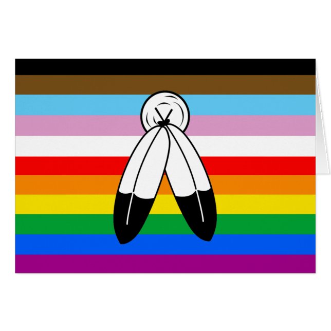 Two-Spirit LGBTQ+ Progress Pride Flag (Voorkant Horizontaal)