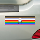 Two-Spirit LGBTQ+ Progress Pride Flag Bumpersticker (Op auto)