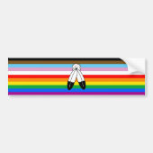 Two-Spirit LGBTQ+ Progress Pride Flag Bumpersticker (Voorkant)