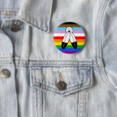 Two-Spirit LGBTQ+ Progress Pride Flag Ronde Button 5,7 Cm (In situ)