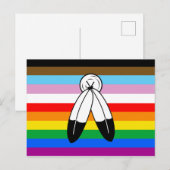 Two-Spirit LGBTQ+ Progress Pride-vlag Briefkaart (Voorkant / Achterkant)