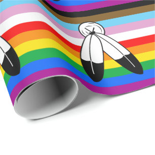 Two-Spirit LGBTQ+ Progress Pride-vlag Cadeaupapier