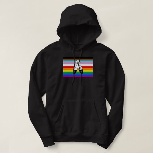 Two-Spirit LGBTQ+ Progress Pride-vlag Hoodie (Design voorkant)