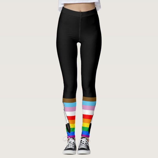 Two-Spirit LGBTQ+ Progress Pride-vlag Leggings (Voorkant)