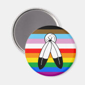 Two-Spirit LGBTQ+ Progress Pride-vlag Magneet (Voorkant / Achterkant)