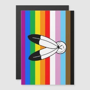 Two-Spirit LGBTQ+ Progress Pride-vlag Magnetische Uitnodiging