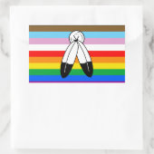 Two-Spirit LGBTQ+ Progress Pride-vlag Rechthoekige Sticker (Tas)