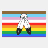 Two-Spirit LGBTQ+ Progress Pride-vlag Rechthoekige Sticker (Voorkant)
