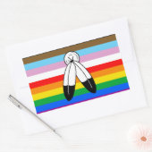 Two-Spirit LGBTQ+ Progress Pride-vlag Rechthoekige Sticker (Envelop)