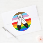 Two-Spirit LGBTQ+ Progress Pride-vlag Ronde Sticker (Envelop)