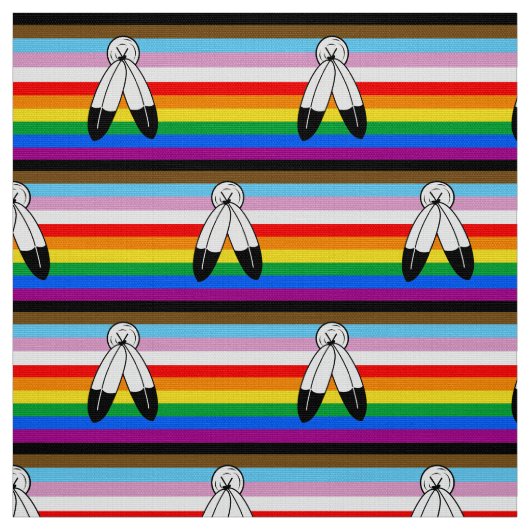 Two-Spirit LGBTQ+ Progress Pride-vlag Stof (Swatch)