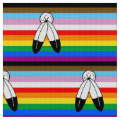 Two-Spirit LGBTQ+ Progress Pride-vlag Stof (Close Up)