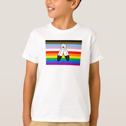 Two-Spirit LGBTQ+ Progress Pride-vlag T-shirt (Voorkant)