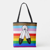 Two-Spirit LGBTQ+ Progress Pride-vlag Tote Bag (Achterkant)