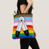 Two-Spirit LGBTQ+ Progress Pride-vlag Tote Bag (Dichtbij)