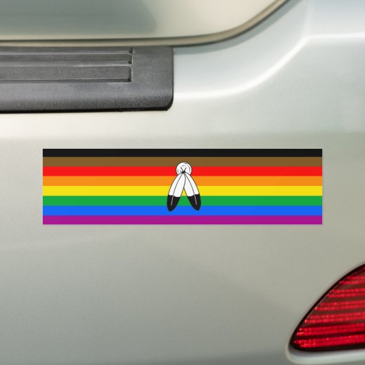 Two-Spirit mensen van kleur trots Bumpersticker (Op auto)