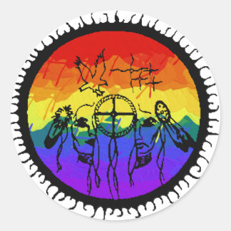 Two-Spirit Mountain Scape Ronde Sticker