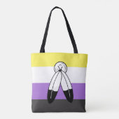 Two-Spirit Nonbinaire Pride-vlag Tote Bag (Achterkant)