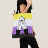 Two-Spirit Nonbinaire Pride-vlag Tote Bag (Dichtbij)