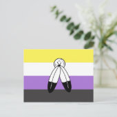 Two-Spirit Nonbinary Pride Vlag Briefkaart (Staand voorkant)